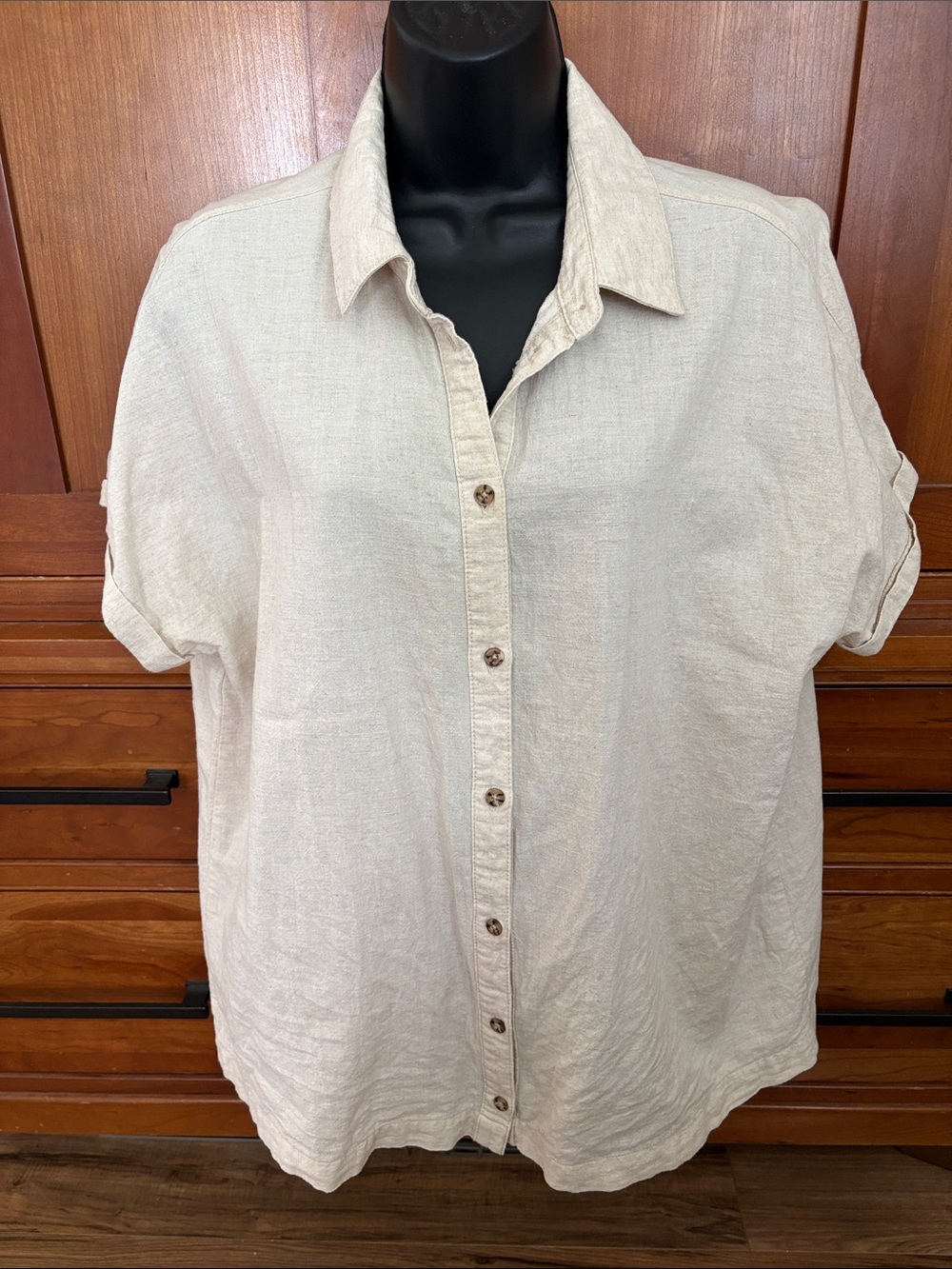 Rhythm Classic Shirt in Oat linen cotton blend